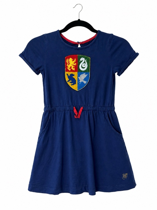 Mini Boden Other - Mini Boden Girls 7-8Y Harry Potter Dress Blue Hogwarts Crest READ DESCRIPTION